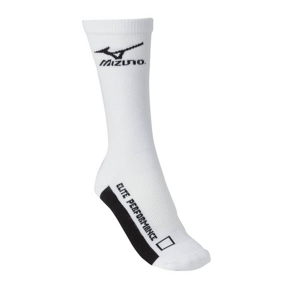 Mizuno Women's Crew Volleyball Socks White/Black (480176-IKF)